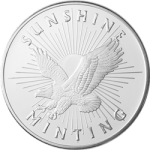 SILVER ROUNDS 1 OZ - 1 OZ SILVER ROUND SUNSHINE