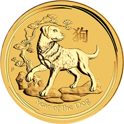 AUSTRALIAN GOLD - 2018 2 OZ PERTH GOLD DOG
