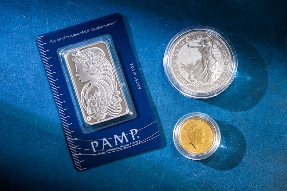 gold silver coins bars precious metals